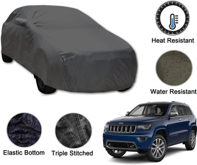 Auto Hub Car Cover For Jeep Compass (With Mirror Pockets)(Grey)