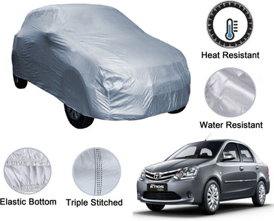 Amanzo Car Cover For Toyota Etios (Without Mirror Pockets)(Silver)