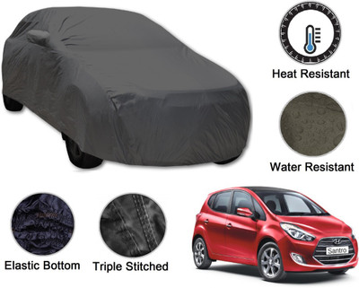 Auto Hub Car Cover For Hyundai Santro (With Mirror Pockets)(Grey)