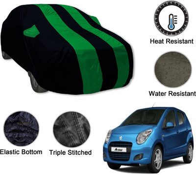 Auto Hub Car Cover For Maruti Suzuki A-Star (With Mirror Pockets)(Black, Green)