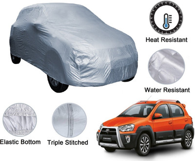 Amanzo Car Cover For Toyota Etios Cross (Without Mirror Pockets)(Silver)