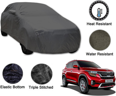 Auto Hub Car Cover For Kia SELTOS (With Mirror Pockets)(Grey)