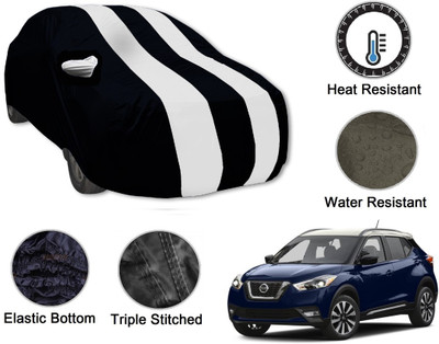 Auto Hub Car Cover For Nissan Kicks (With Mirror Pockets)(Black, White)