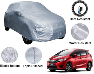 Auto Hub Car Cover For Honda Jazz (Without Mirror Pockets)(Silver)