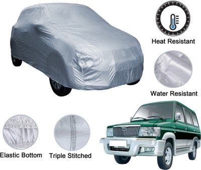Auto Hub Car Cover For Toyota Qualis (Without Mirror Pockets)(Silver)