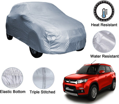Auto Hub Car Cover For Maruti Suzuki Vitara Brezza (Without Mirror Pockets)(Silver)