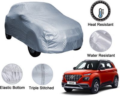 Auto Hub Car Cover For Hyundai Venue (Without Mirror Pockets)(Silver)