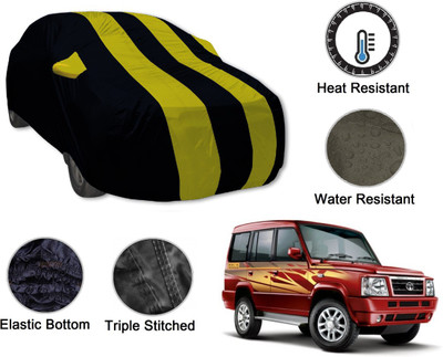 Auto Hub Car Cover For Tata Sumo Gold (With Mirror Pockets)(Black, Yellow)