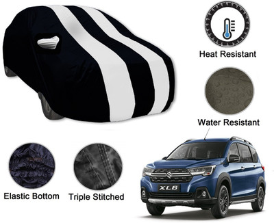 Amanzo Car Cover For Maruti Suzuki XL6 (With Mirror Pockets)(Black, White)