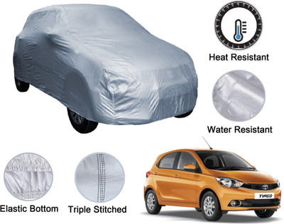 Auto Hub Car Cover For Tata Tiago (Without Mirror Pockets)(Silver)