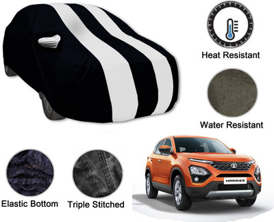 Auto Hub Car Cover For Tata Harrier (With Mirror Pockets)(Black, White)