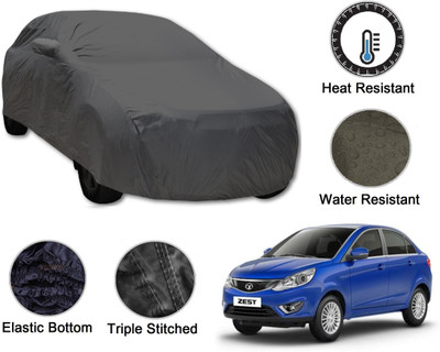 Auto Hub Car Cover For Tata Zest (With Mirror Pockets)(Grey)