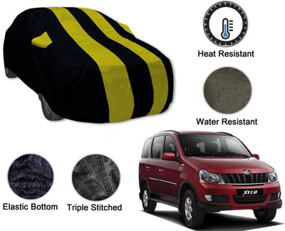Amanzo Car Cover For Mahindra Xylo (With Mirror Pockets)(Black, Yellow)