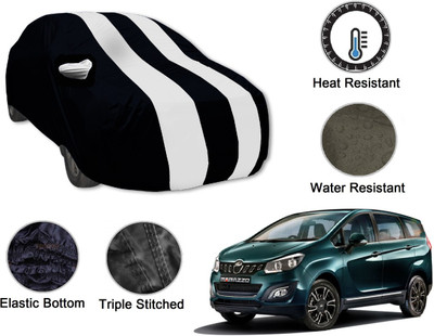 Amanzo Car Cover For Mahindra Marazzo (With Mirror Pockets)(Black, White)