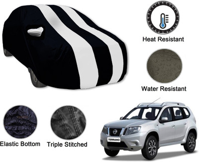 Amanzo Car Cover For Nissan Terrano (With Mirror Pockets)(Black, White)