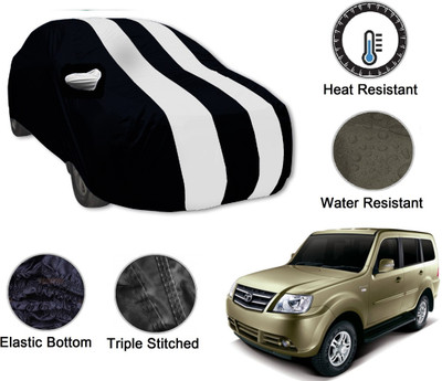 Auto Hub Car Cover For Tata Sumo Grande (With Mirror Pockets)(Black, White)