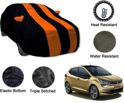 Amanzo Car Cover For Tata Altroz (With Mirror Pockets)(Black, Orange)