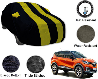 Amanzo Car Cover For Renault Captur (With Mirror Pockets)(Black, Yellow)