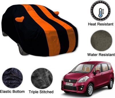 Auto Hub Car Cover For Maruti Suzuki Ertiga (With Mirror Pockets)(Black, Orange)