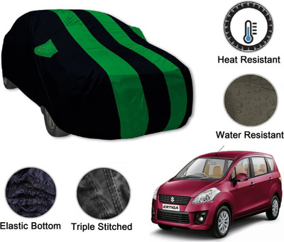 Auto Hub Car Cover For Maruti Suzuki Ertiga (With Mirror Pockets)(Black, Green)