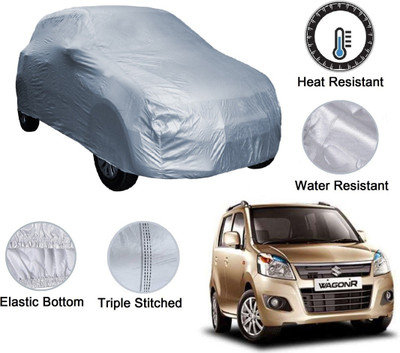 Auto Hub Car Cover For Maruti Suzuki WagonR (Without Mirror Pockets)(Silver)