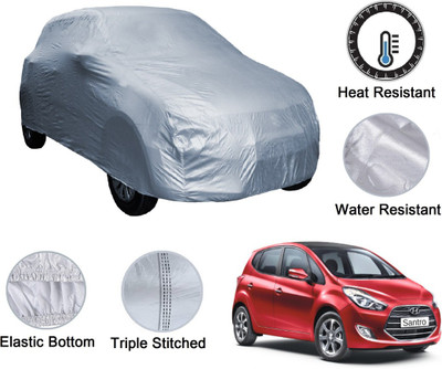 Auto Hub Car Cover For Hyundai Santro (Without Mirror Pockets)(Silver)