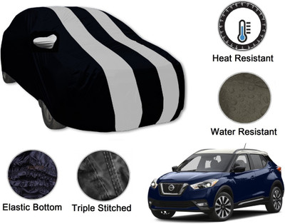 Auto Hub Car Cover For Nissan Kicks (With Mirror Pockets)(Black, Silver)