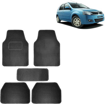aksmit Fabric Standard Mat For  Mahindra Verito(Black)