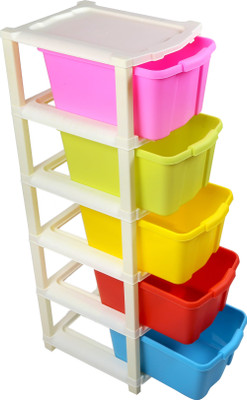 ELIGHTWAY MART 5 Compartment modular drawer Desk Organizer Vanity Box(Multicolor)