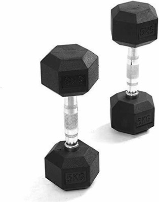 RXN Hexadumbells-5kg Fixed Weight Dumbbell(10 kg)