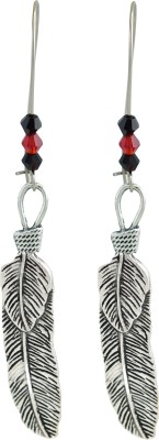 HIGH TRENDZ Oxidised German Silver Leaf Charm German Silver Drops & Danglers