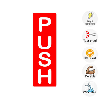 pilot18 PUSH Emergency Sign(Reflective Sign)