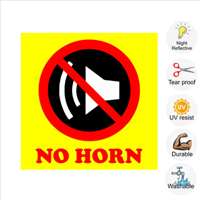 pilot18 NO HORN Emergency Sign(Reflective Sign)