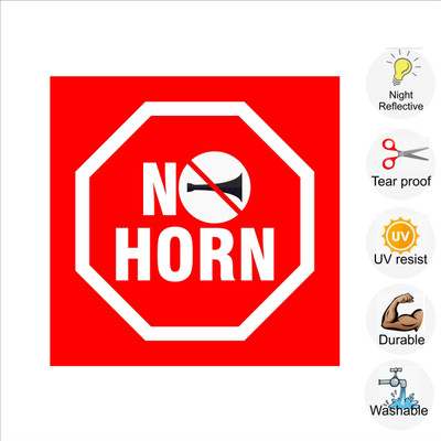 pilot18 NO HORN Emergency Sign(Reflective Sign)