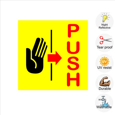pilot18 PUSH Emergency Sign(Reflective Sign)