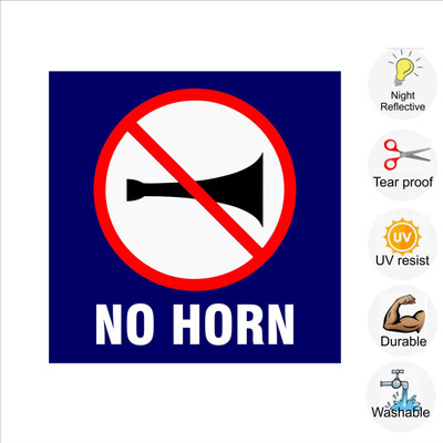 pilot18 NO HORN Emergency Sign(Reflective Sign)