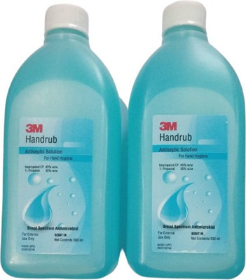 3M Sanitizer Pack of 2 Hand Sanitizer Bottle(2 x 500 ml)