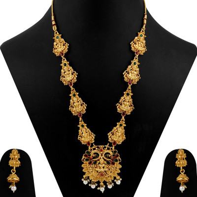 NM CREATION Alloy Gold-plated Gold Jewellery Set(Pack of 1)