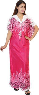 NACNO Women Nighty(Pink)