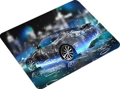 ADITI Designs Designer Mousepad Stylish Car in water drops Mousepad(Multicolor)
