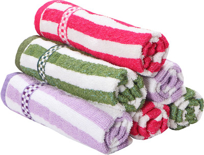 Silver Linens Kitchen Dinner Table and Face Wash_014 Multicolor Cloth Napkins(6 Sheets)