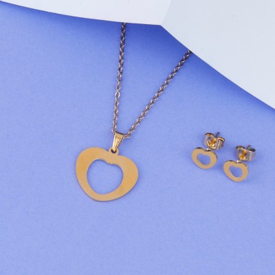SILVER SHINE Silver Shine Gold Plated Amazing Delicate Pandent Set Designer For Women Girls Gold-plated Plated Alloy Necklace Set