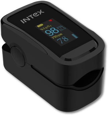 Intex OxiScan Pulse Oximeter with Oxygen Saturation Monitor, Heart Rate and SpO2 Levels Oxygen Meter with LED Display Pulse Oximeter (Black)