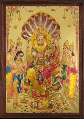 SAI BALAJI ACRALICS Lakshmi Narasimha Swamy Religious Frame