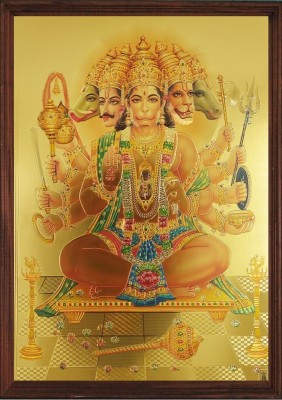 SAI BALAJI ACRALICS Panchmukhi Hanuman Religious Frame