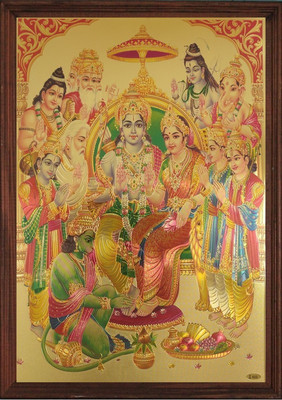SAI BALAJI ACRALICS Ram darbar Religious Frame