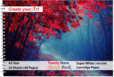 Family store ID-R12 A3 Sketch Pad Sketch Pad(24 Sheets)