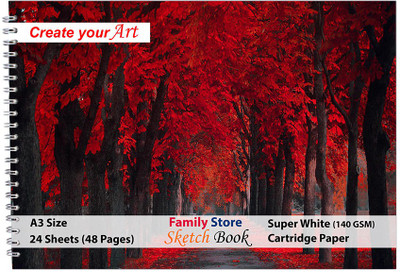 Family store ID-R06 A3 Sketch Pad Sketch Pad(24 Sheets)
