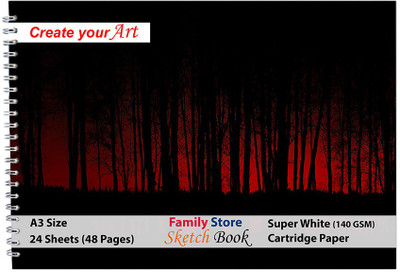 Family store ID-R17 A3 Sketch Pad Sketch Pad(24 Sheets)
