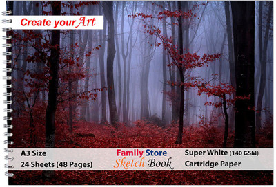 Family store ID-R26 A3 Sketch Pad Sketch Pad(24 Sheets)